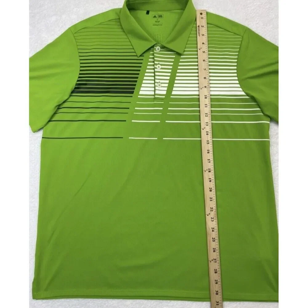 Adidas Adizero Golf Lime Green Performance Men Polo SS XL - Mission‎ Hills GC